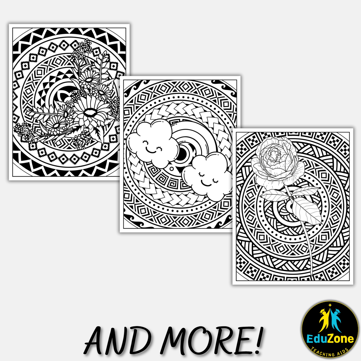Spring mandala coloring pages relaxing printable