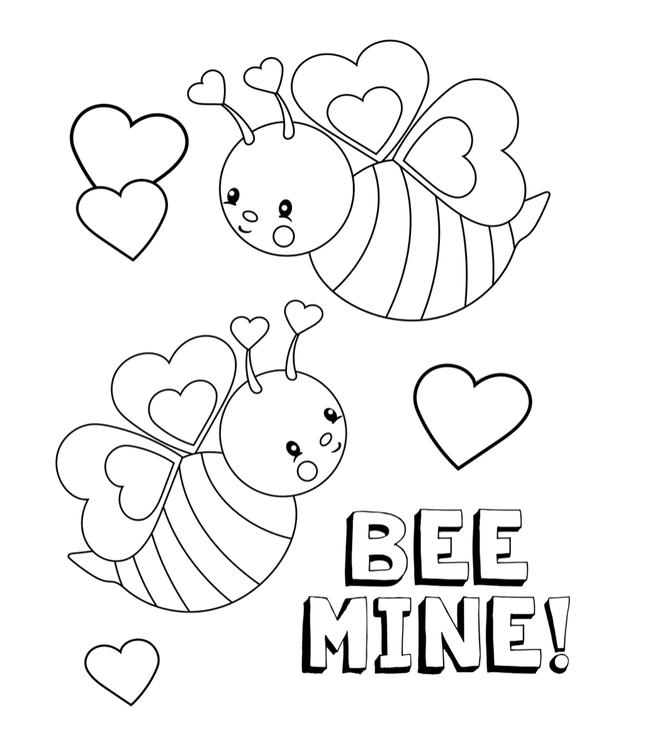 Cute valentines day coloring pages for kids