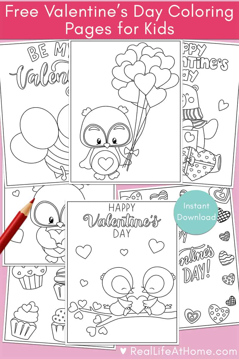 Free valentines day coloring pages for kids free printable pages