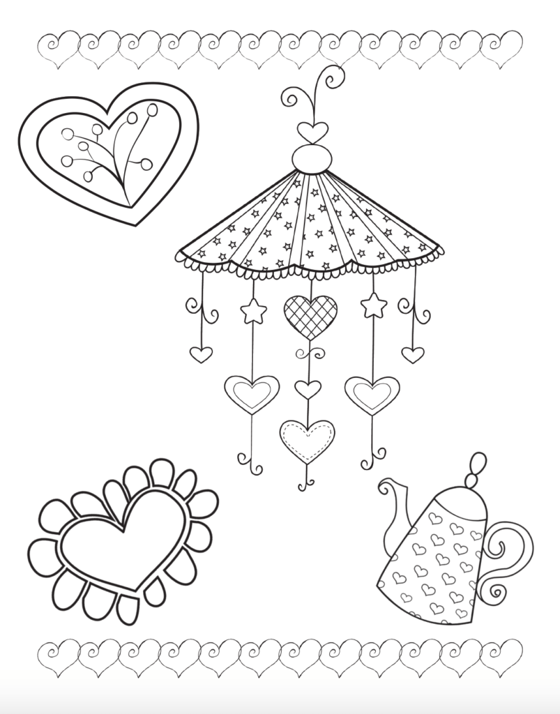 Have fun with free printable valentines day coloring pages