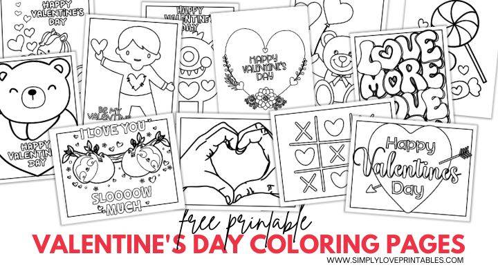 Free valentines day coloring pages simply love printables