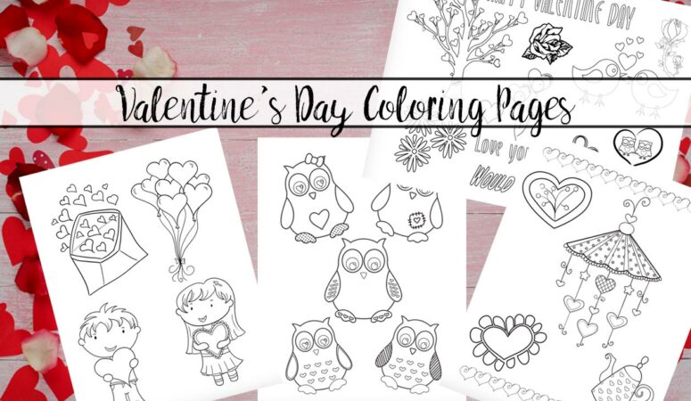 Have fun with free printable valentines day coloring pages