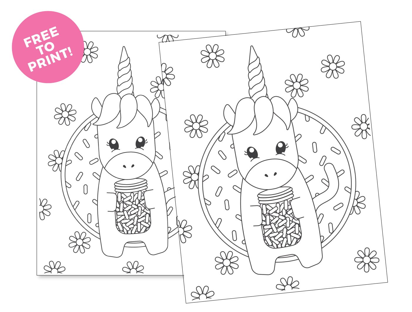 Printable unicorn coloring page