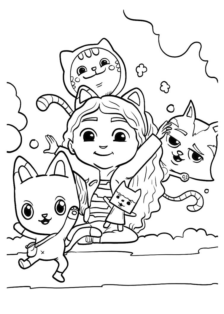 Gabbys dollhouse coloring pages by coloringpageswk on