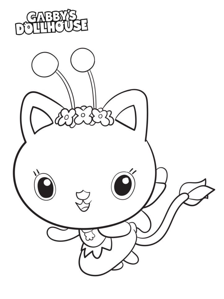 Printable gabbys dollhouse coloring pages pdf
