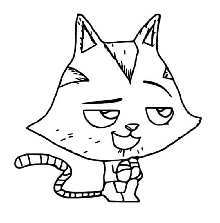 Cakey cat coloring page