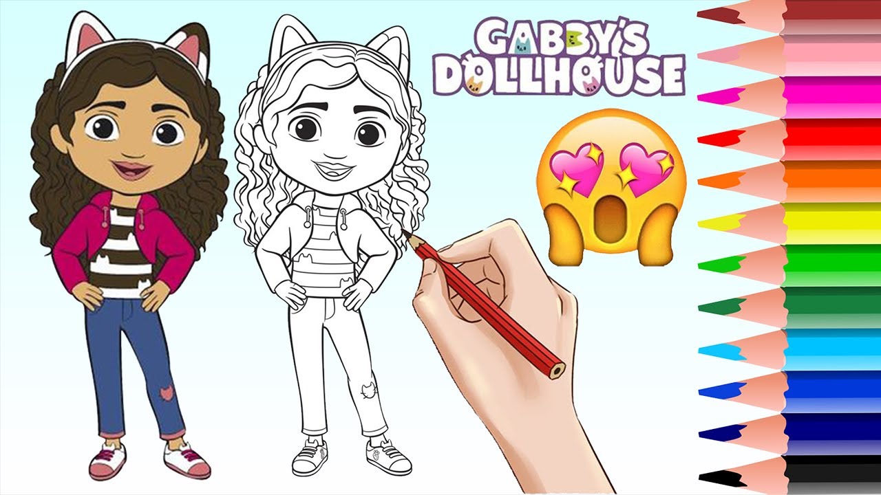 Gabby dollhouse coloring pages