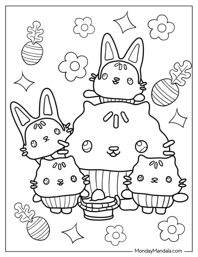 Gabbys dollhouse coloring pages free pdf printables