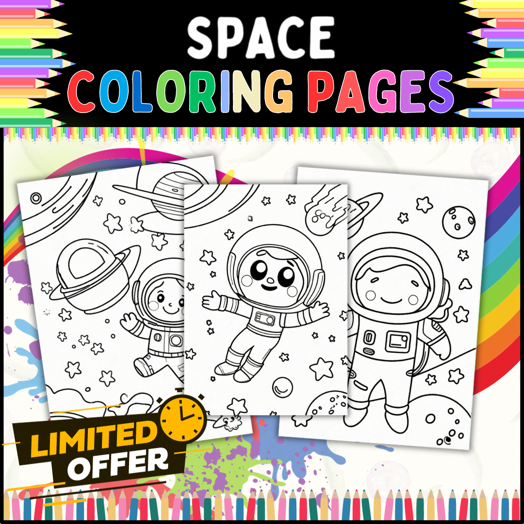 Space and galaxy coloring pages for kids classroom preschool grades st