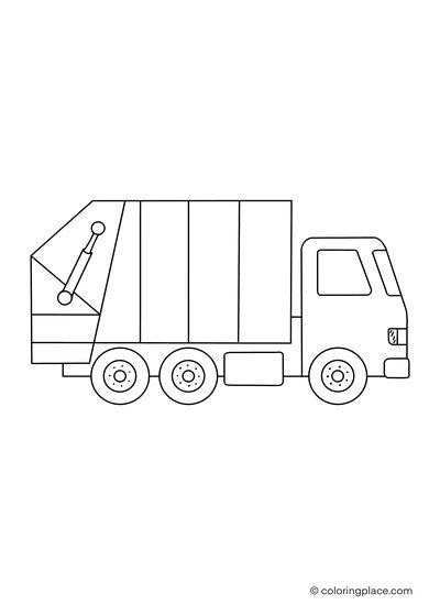 Garbage truck coloring place