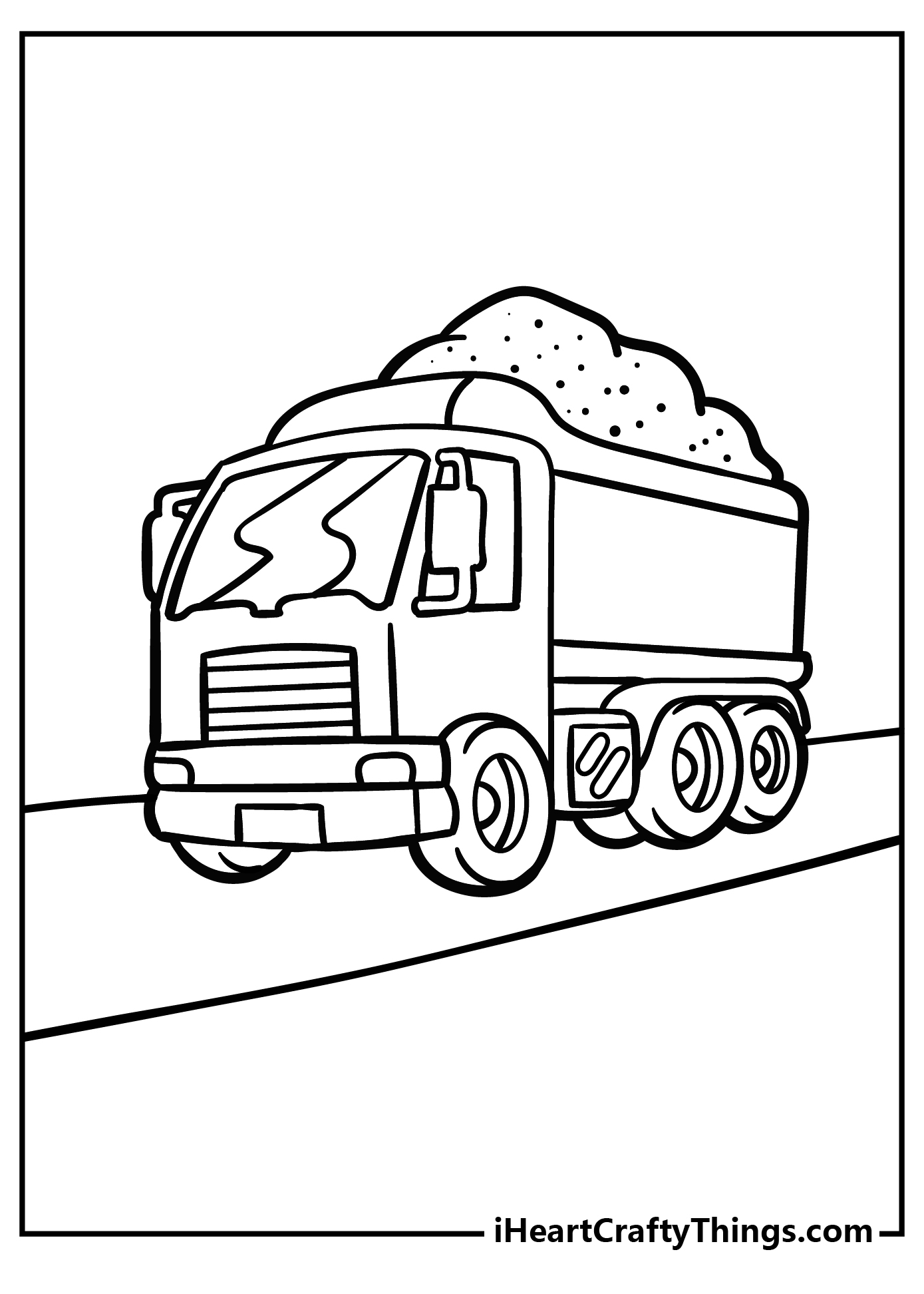 Dump truck coloring pages free printables