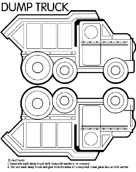 Dump truck box coloring page