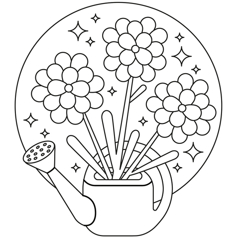 Garden coloring page free printable coloring pages