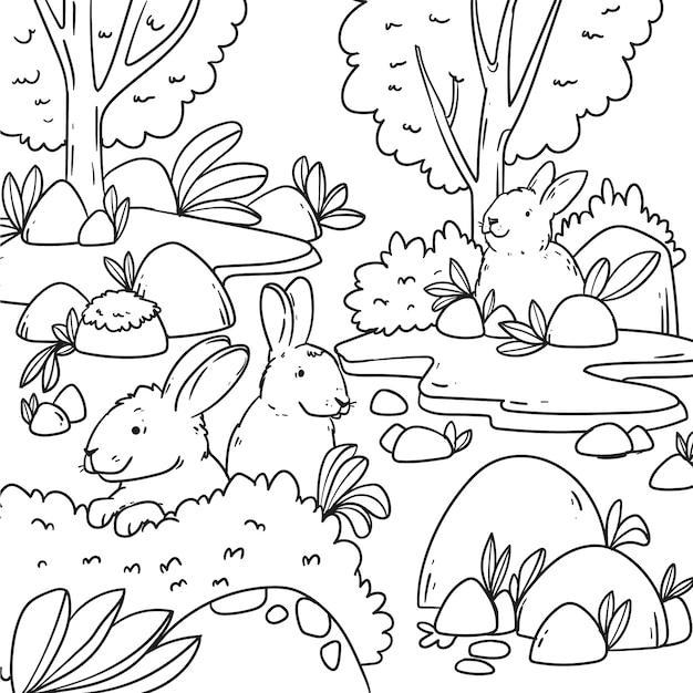 Garden coloring images