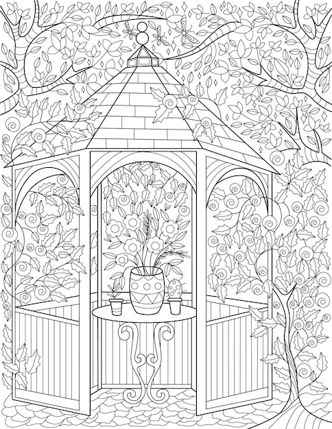 Garden coloring images