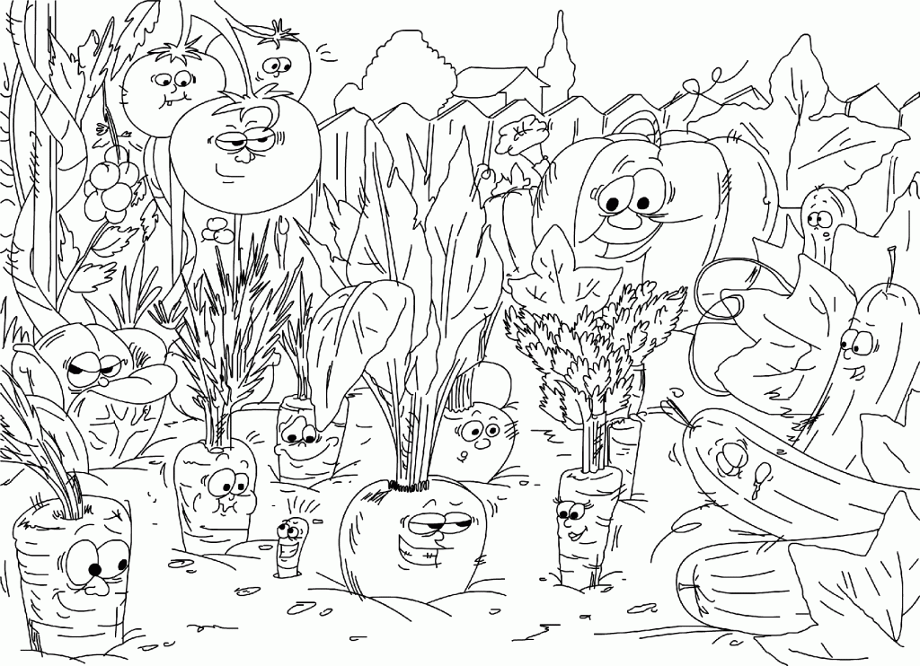 Gardening coloring pages