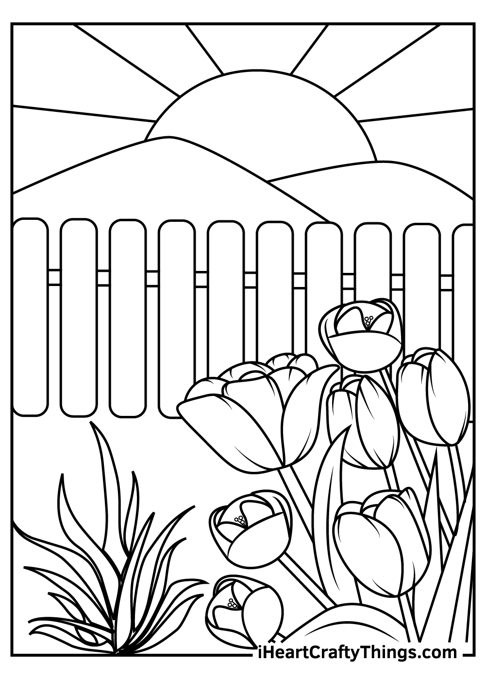 Garden coloring pages free printables