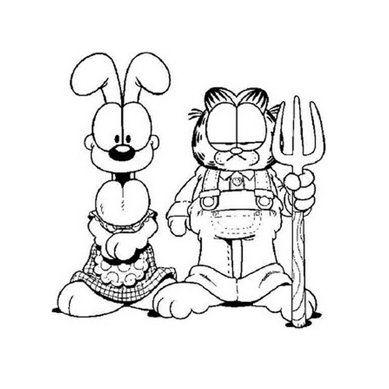 Image of garfield to download and color