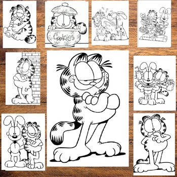 Garfield coloring book pages coloring pages printable for kids