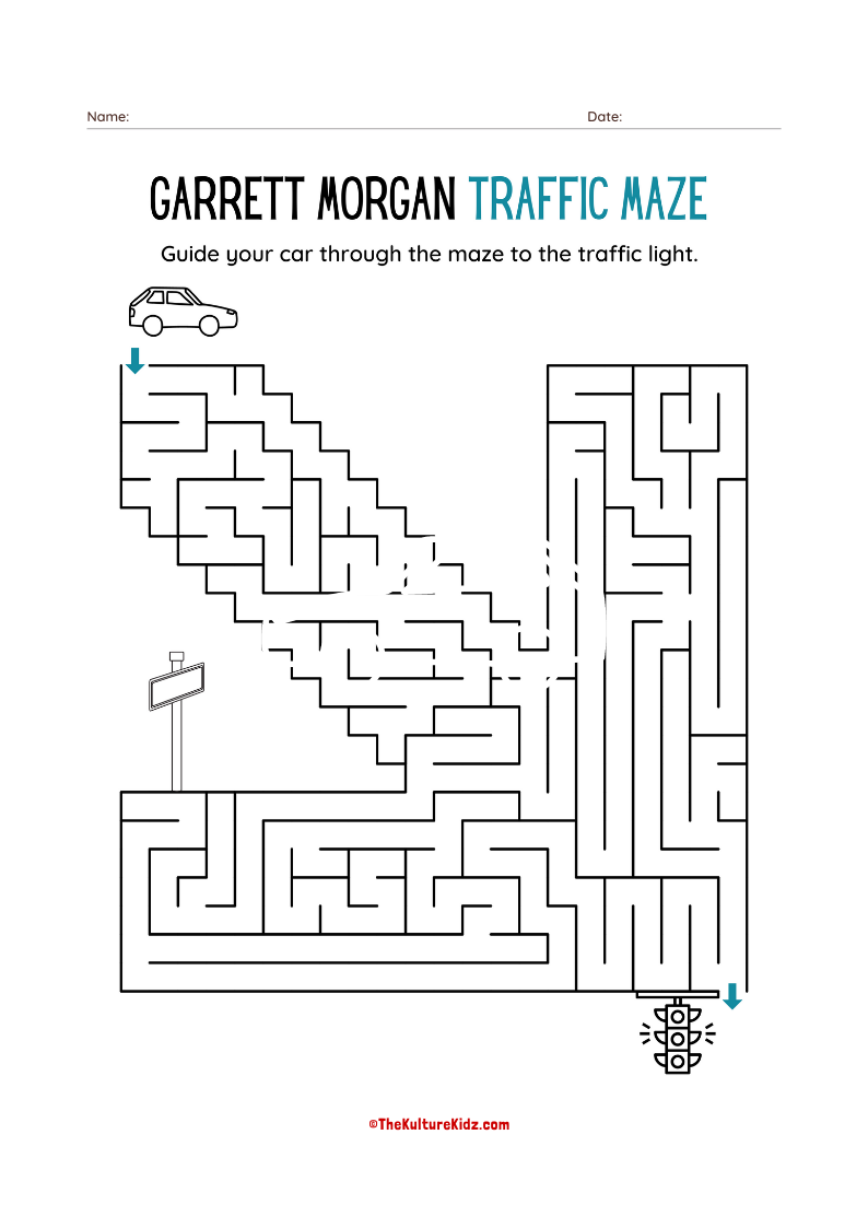 Garrett morgan traffic maze â the kulture kidz