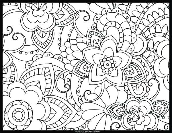 Free printable flower coloring pages perfect for teens homemade heather