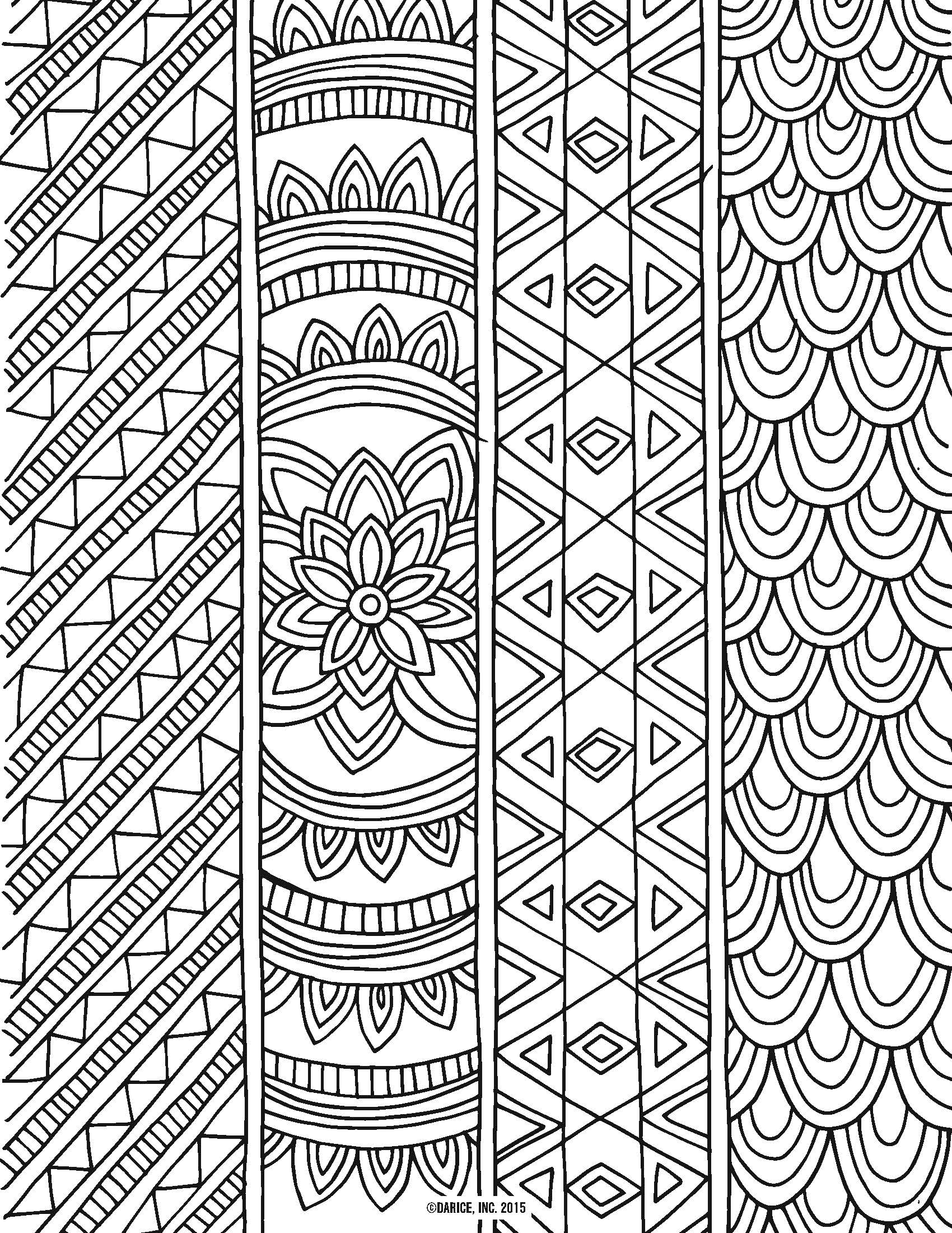 Coloring page for gel pens