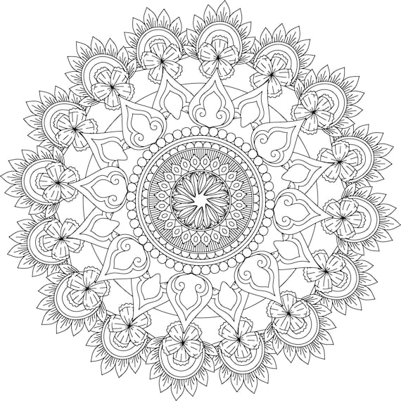 Mandala coloring pages adult coloring sheet printable coloring page grown up coloring printable art color anti