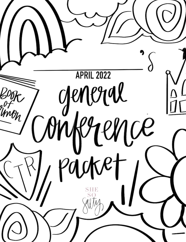 Best lds general conference printable activities coloring pages