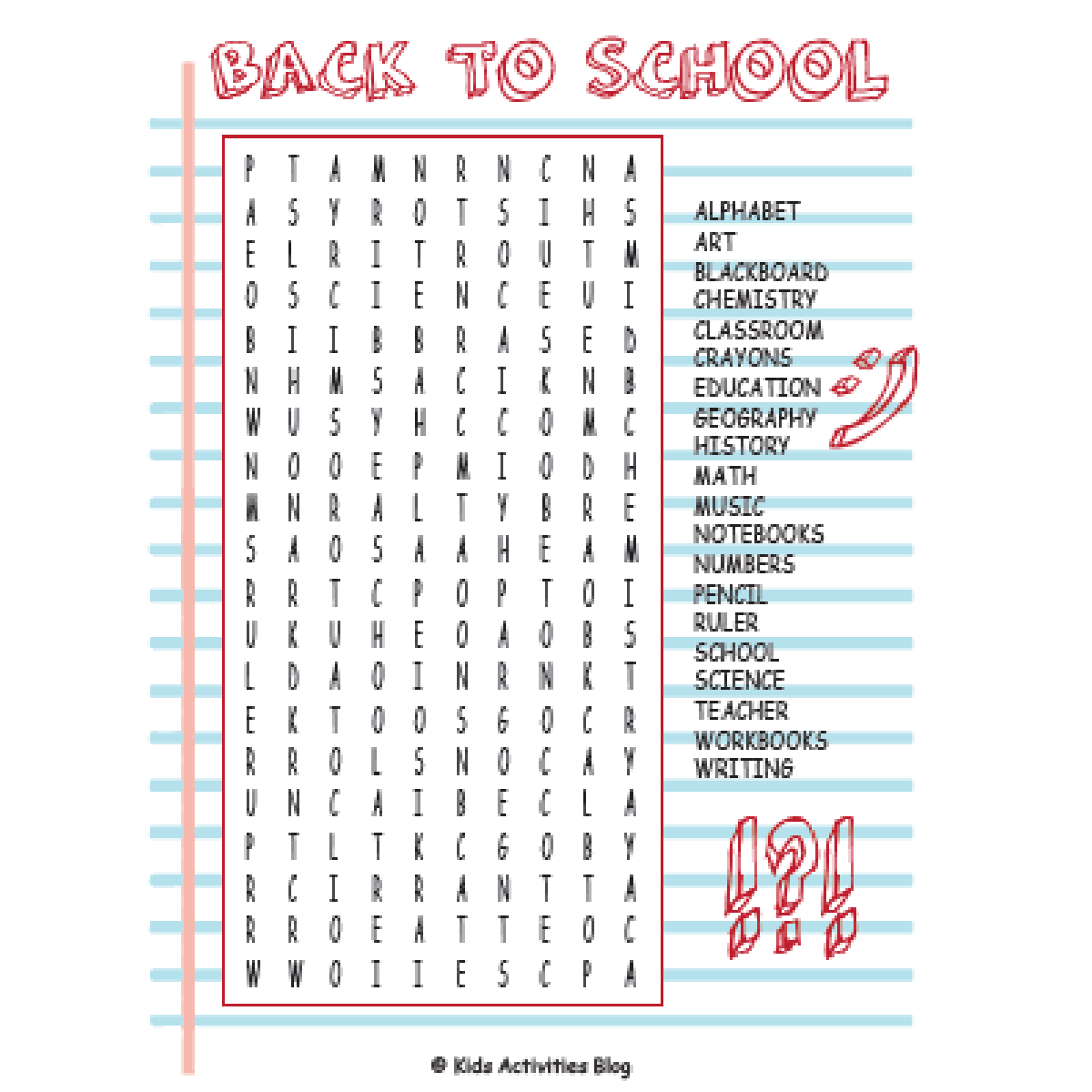 Fun back to school printable word search puzzles kids activities blog