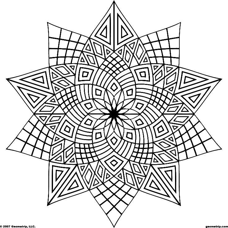 Geometric coloring pages printable for free download