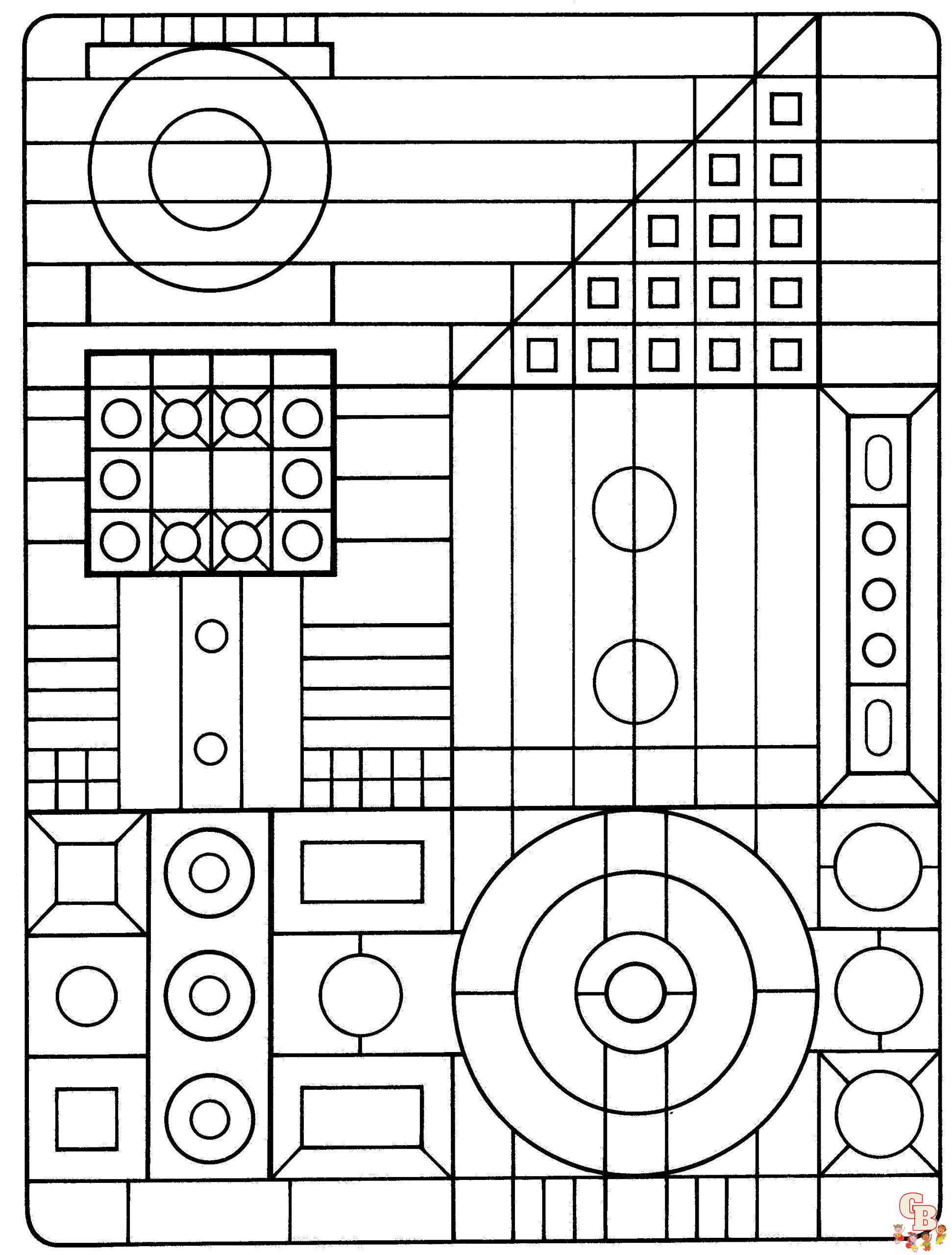 Free geometric coloring pages