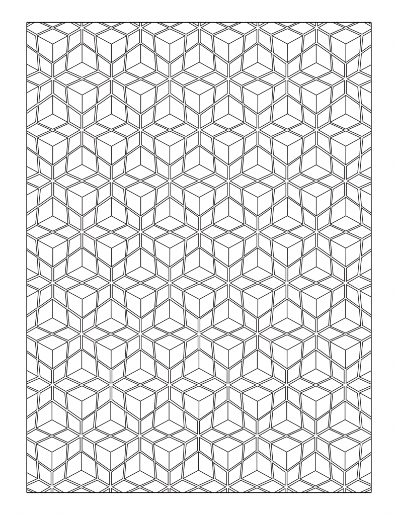 Free geometric coloring page download