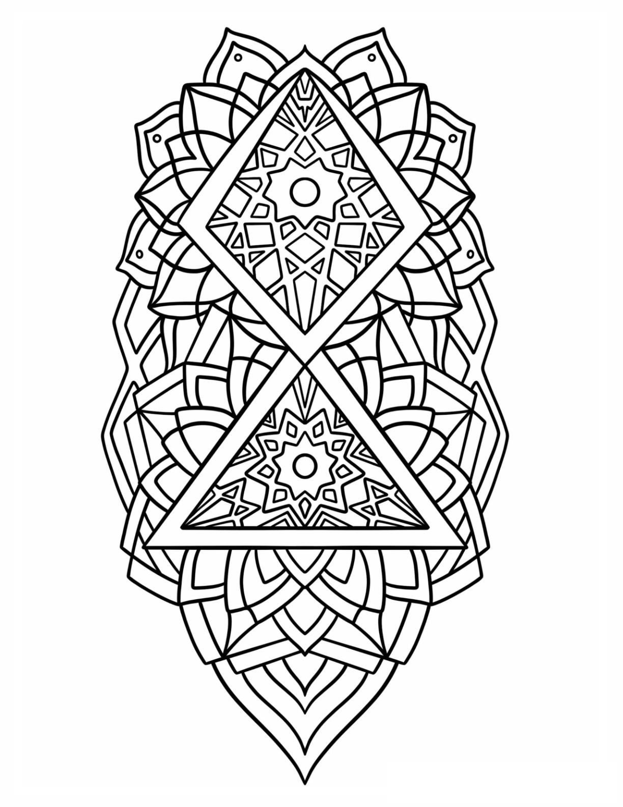 Geometric coloring pages by coloringpageswk on