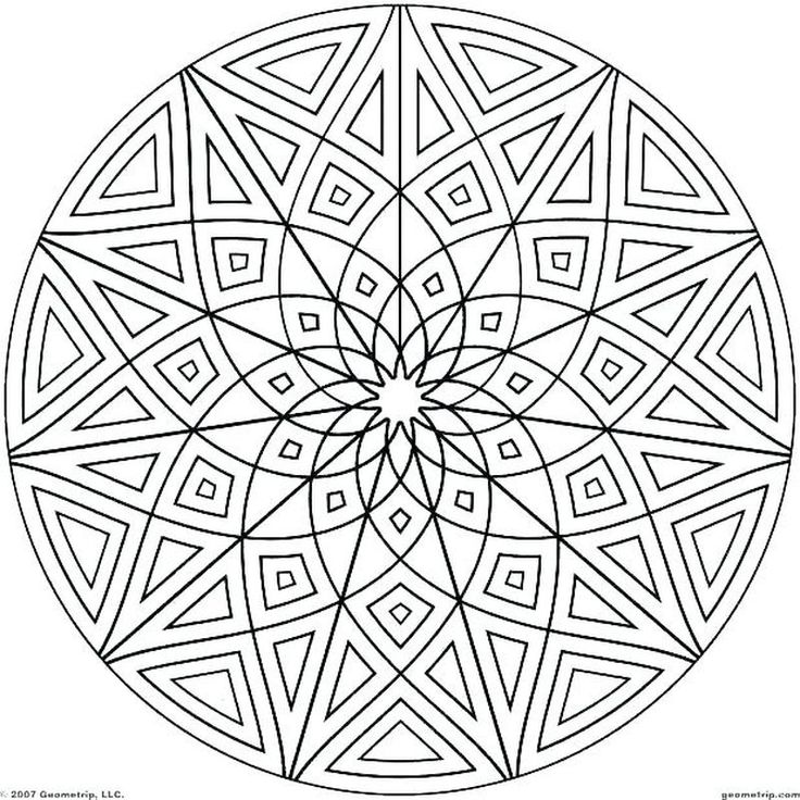 Printable geometric coloring pages pdf