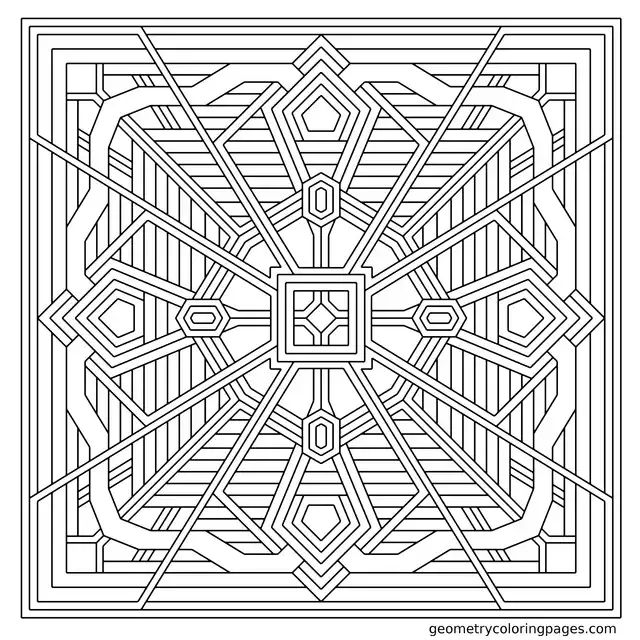 Geometry coloring pages all