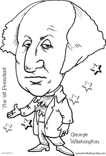 The st president george washington coloring page