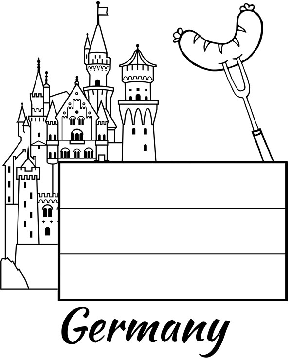 Germany flag coloring sheets for children to print sausage germany flag flag coloring pages coloring pages for kids