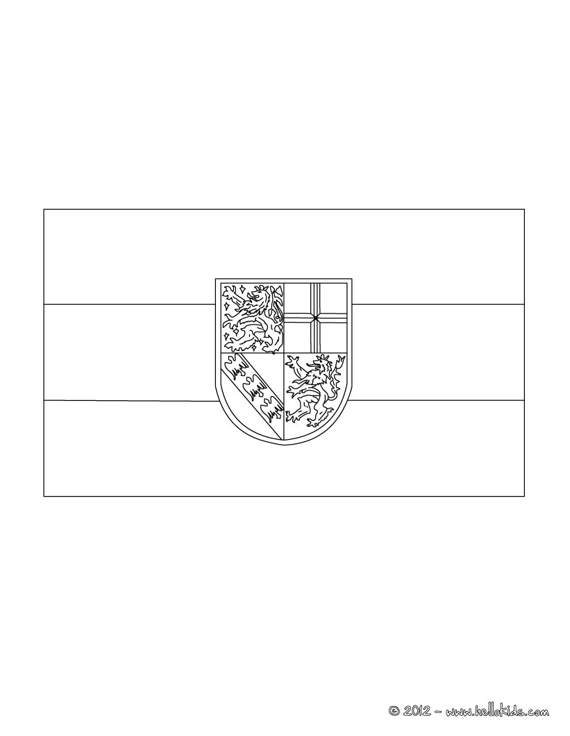 Flag of saarland coloring pages