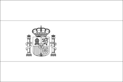 Coloring page for the flag of spain