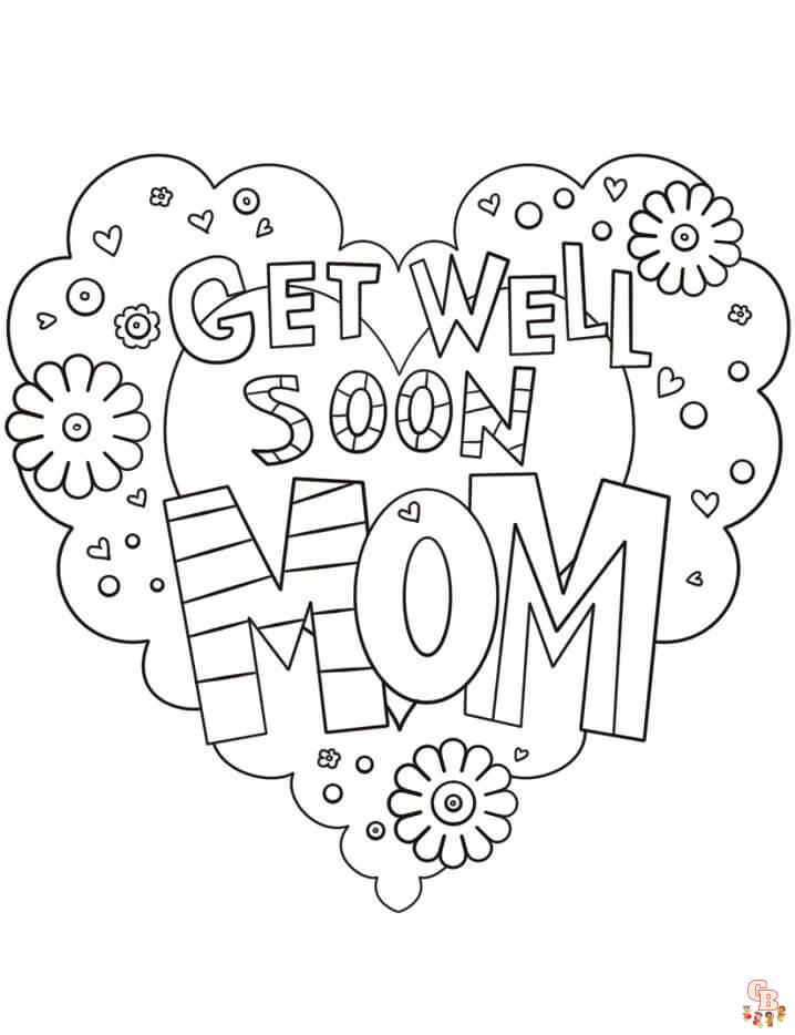 Cheer up with printable get well soon coloring pages