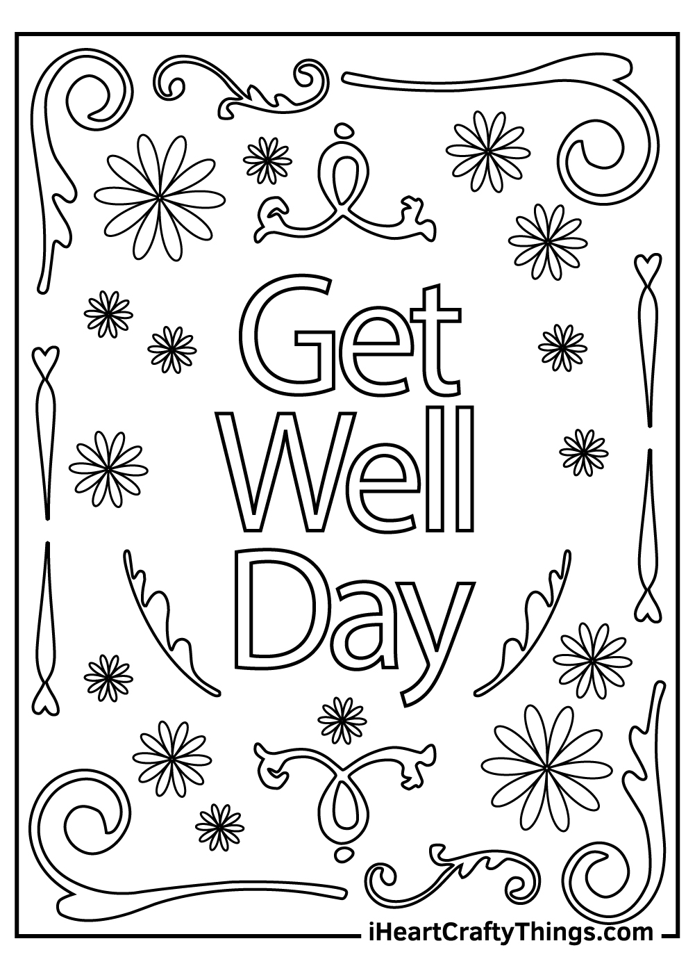 Get well soon coloring pages free printables