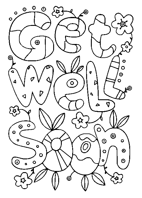 Get well soon coloring pages