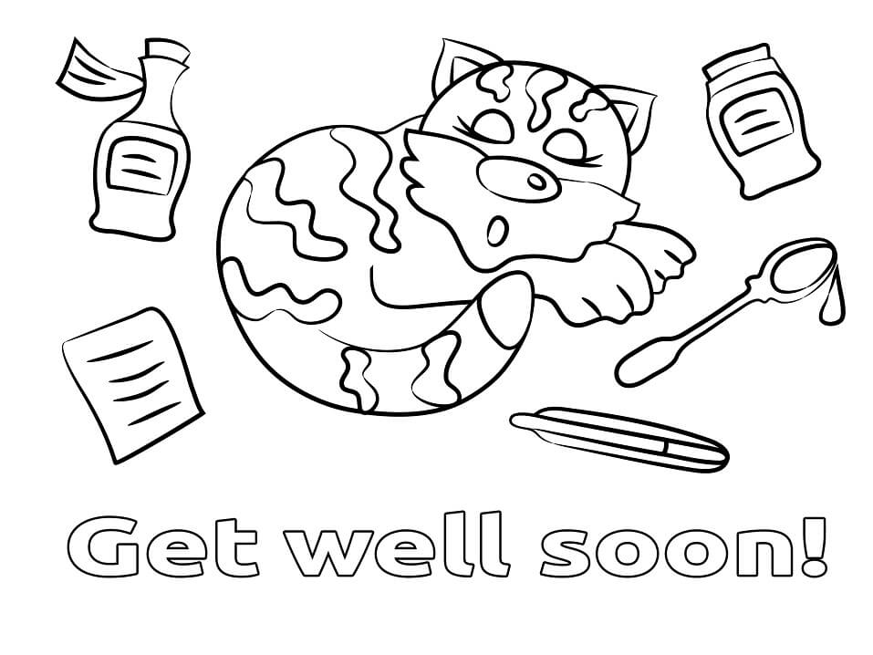 Coloring pages get well soon coloring page