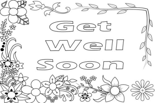 Free get well soon coloring pages printable