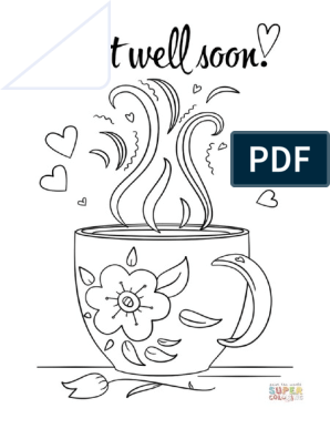 Get well soon coloring page