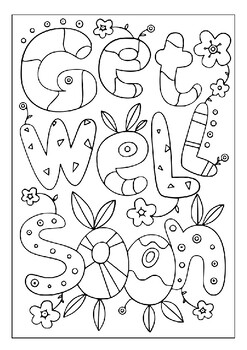 Printable get well soon coloring pages collection for kids express your love