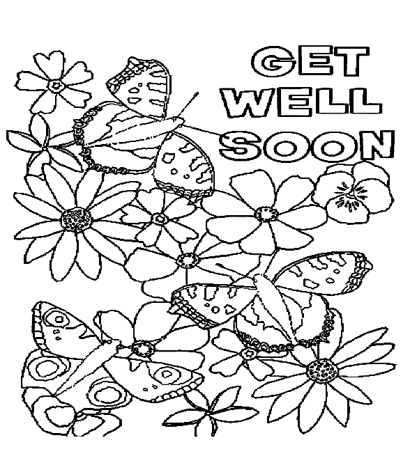 Get well soon coloring pages