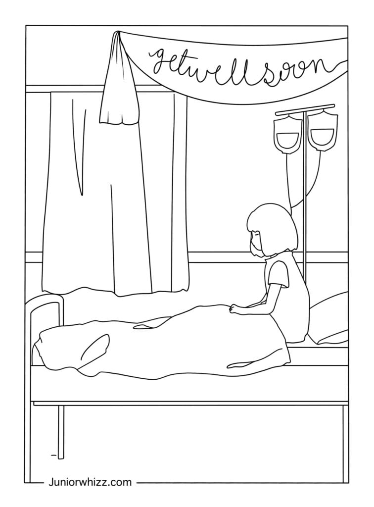 Get well soon coloring pages printable pdfs