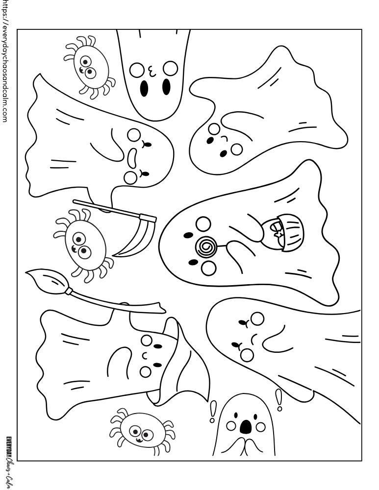 Free printable ghost coloring pages