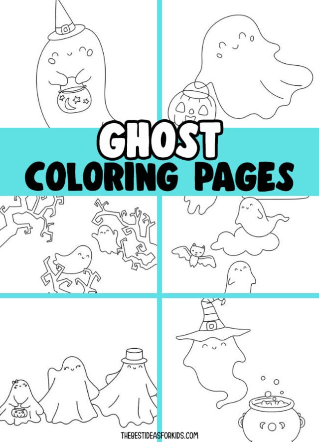 Ghost coloring pages free printables